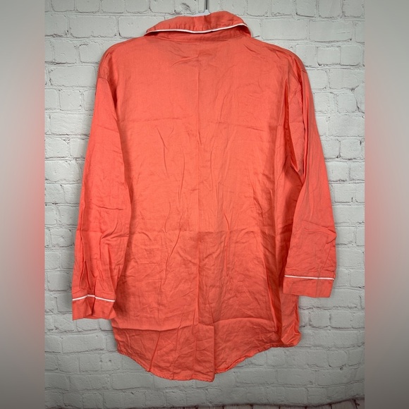 Malabar Bay Organic Cotton Button Up Sleep‎ Shirt Pajamas Sz L, NWOT - Picture 4 of 4